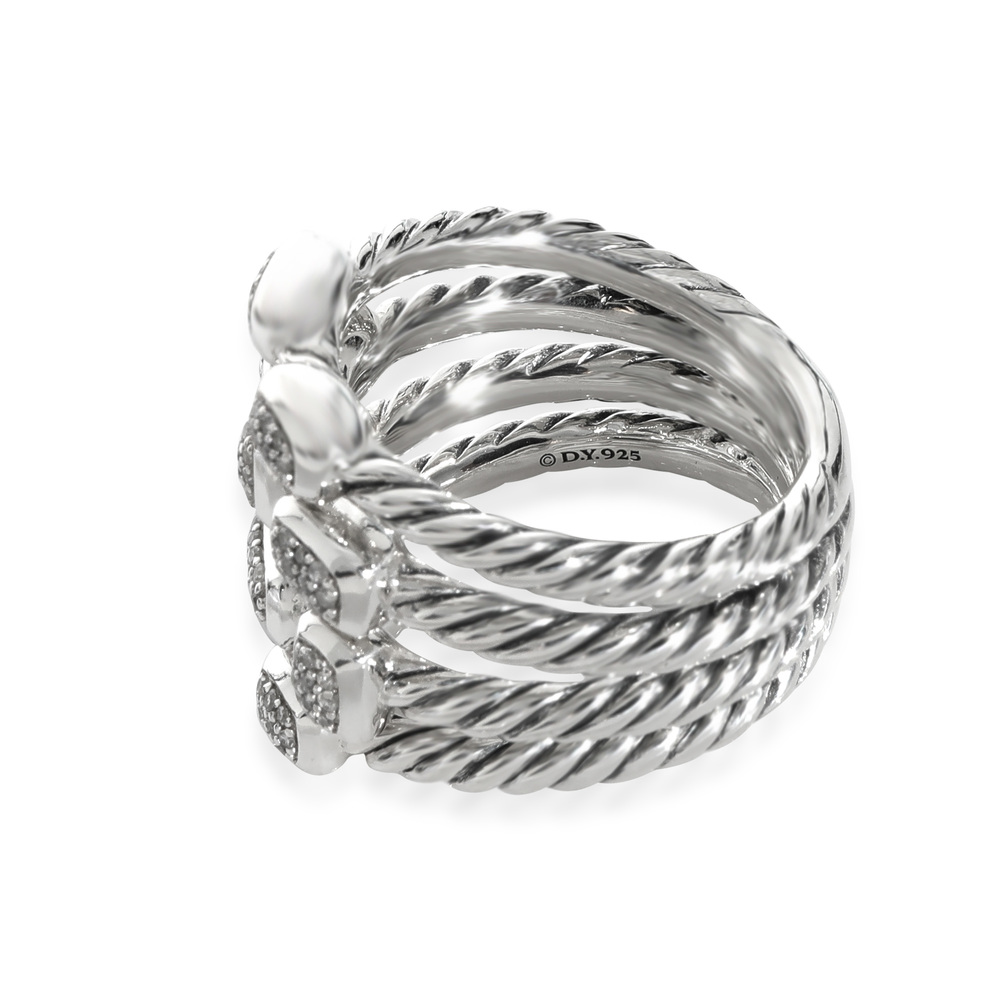 David Yurman Confetti Diamond Ring in Sterling Silver 0.20 CTW - Picture 3 of 3